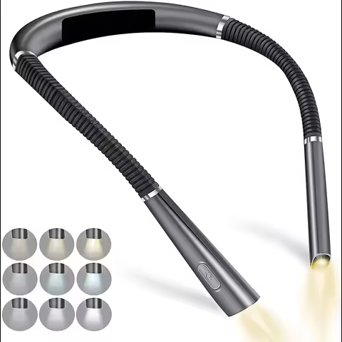 Lampe de lecture de cou flexible, mains libres
