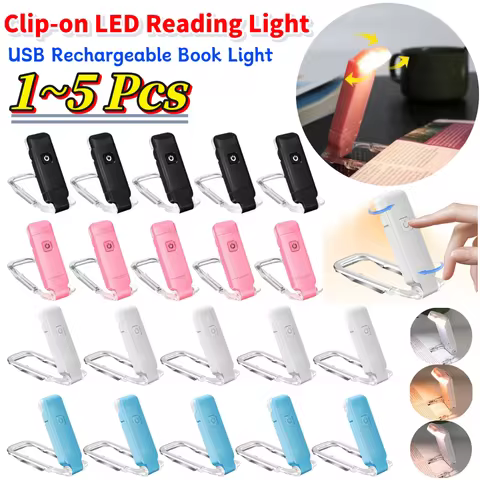 Lampe de lecture portable à clipser, recharge USB